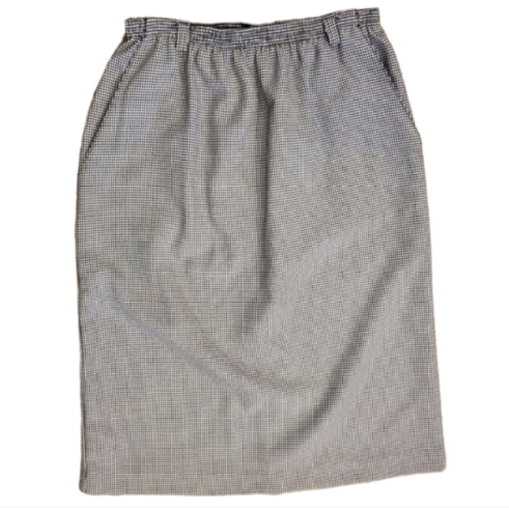 Checkered black and white skirt